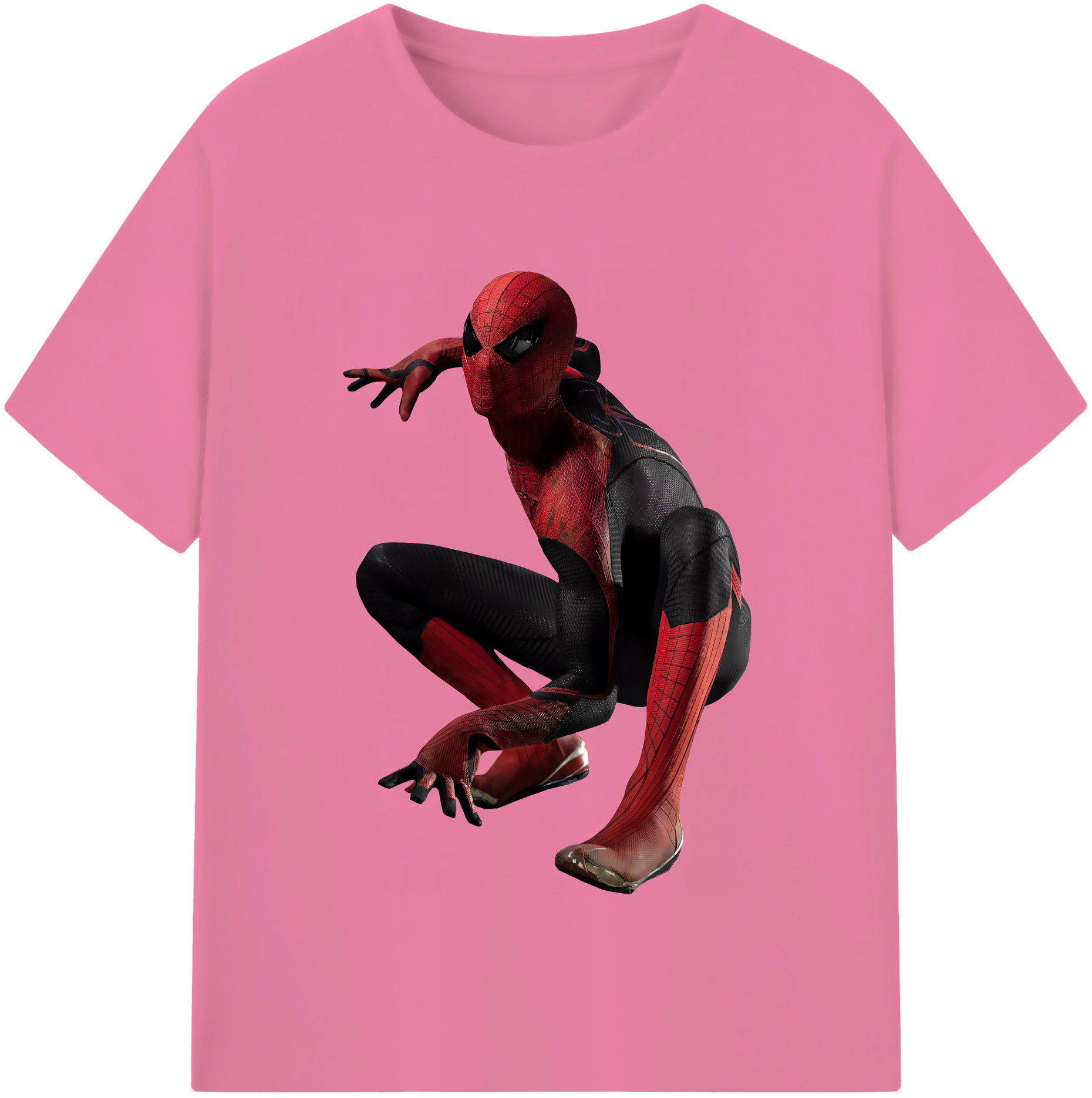 （画像用） Spider Man スパイダーマン 綿100％半袖Tシャツ（フロントプリント）